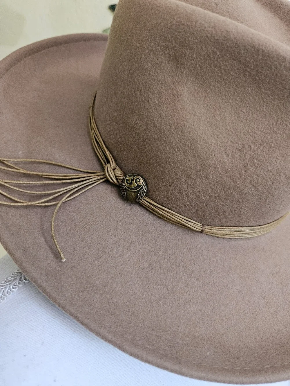 Scala Palermo Women’s Wool Wide-Brim Hat with Decorative Band